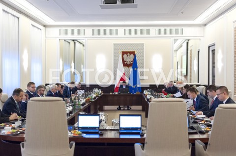 26.11.2019 WARSZAWA<br />
POSIEDZENIE RADY MINISTROW<br />
N/Z PREMIER MATEUSZ MORAWIECKI MINISTROWIE SALA WIDOK VIEW<br />
 