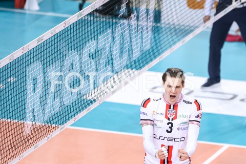  27.11.2019 RZESZOW <br />
SIATKOWKA MEZCZYZN <br />
PLUSLIGA SEZON 2019/2020 <br />
PLUS LIGA POLISH MEN VOLLEYBALL LEAGUE <br />
MECZ ASSECO RESOVIA - ZAKSA KEDZIERZYN KOZLE <br />
N/Z BARTLOMIEJ LEMANSKI RADOSC EMOCJE SYLWETKA NAPIS SIATKA RZESZOW <br />
 