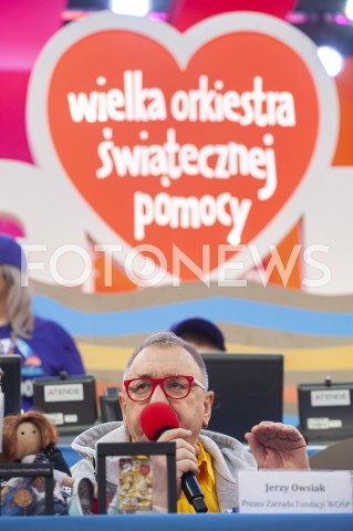  12.01.2020 WARSZAWA <br />
28. FINAL WIELKIEJ ORKIESTRY SWIATECZNEJ POMOCY W WARSZAWIE <br />
N/Z JERZY JUREK OWSIAK<br />
 