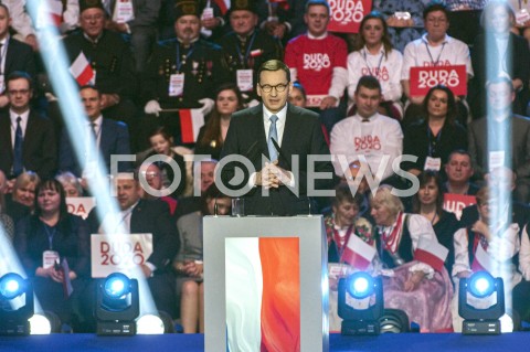  15.02.2020 WARSZAWA<br />
KONWENCJA WYBORCZA ANDRZEJA DUDY<br />
N/Z PREMIER MATEUSZ MORAWIECKI<br />
 
