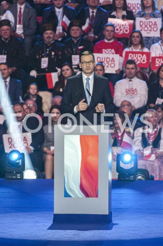  15.02.2020 WARSZAWA<br />
KONWENCJA WYBORCZA ANDRZEJA DUDY<br />
N/Z PREMIER MATEUSZ MORAWIECKI<br />
 