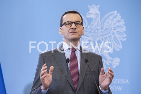  11.03.2020 WARSZAWA KPRM<br />
KONFERENCJA W KPRM NA TEMAT ZAMKNIECIA SZKOL<br />
N/Z PREMIER MATEUSZ MORAWIECKI<br />
 