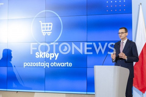  13.03.2020 WARSZAWA KPRM<br />
KONFERENCJA W KPRM W SPRAWIE STANU WYJATKOWEGO I ZAMKNIECIA GRANIC<br />
N/Z PREMIER MATEUSZ MORAWIECKI CIEN LUKASZ SZUMOWSKI<br />
 