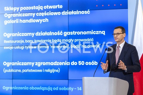  13.03.2020 WARSZAWA KPRM<br />
KONFERENCJA W KPRM W SPRAWIE STANU WYJATKOWEGO I ZAMKNIECIA GRANIC<br />
N/Z PREMIER MATEUSZ MORAWIECKI<br />
 