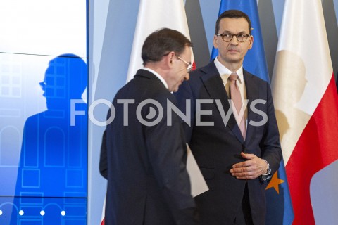  13.03.2020 WARSZAWA KPRM<br />
KONFERENCJA W KPRM W SPRAWIE STANU WYJATKOWEGO I ZAMKNIECIA GRANIC<br />
N/Z PREMIER MATEUSZ MORAWIECKI MARIUSZ KAMINSKI<br />
 