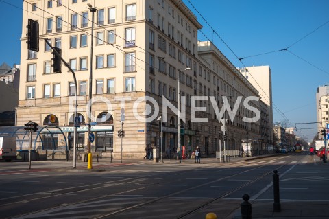  17.03.2020 WARSZAWA<br />
OPUSTOSZALE MIEJSCA W WARSZAWIE W TRAKCIE PANDEMII KORONAWIRUSA <br />
N/Z PUSTE ULICE WARSZAWY<br />
 