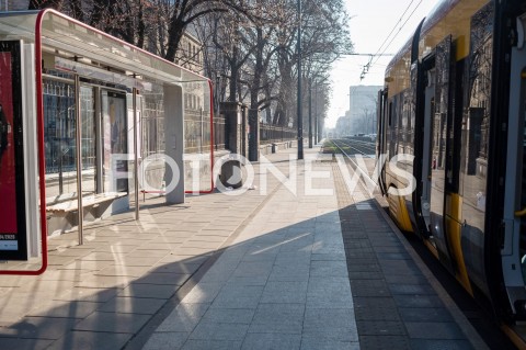  17.03.2020 WARSZAWA<br />
OPUSTOSZALE MIEJSCA W WARSZAWIE W TRAKCIE PANDEMII KORONAWIRUSA <br />
N/Z PUSTE ULICE WARSZAWY<br />
 