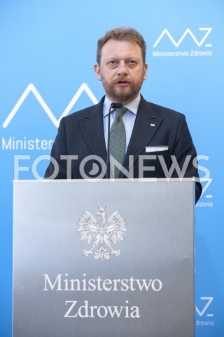  30.03.2020 WARSZAWA<br />
KONFERENCJA MINISTRA ZDROWIA W WARSZAWIE<br />
N/Z LUKASZ SZUMOWSKI<br />
 