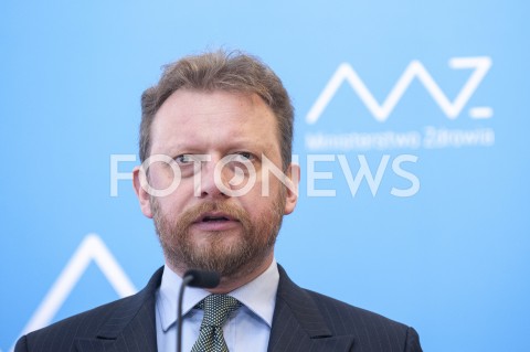  30.03.2020 WARSZAWA<br />
KONFERENCJA MINISTRA ZDROWIA W WARSZAWIE<br />
N/Z LUKASZ SZUMOWSKI<br />
 