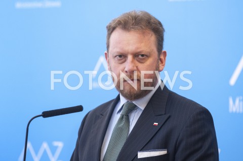 Konferencja ministra zdrowia Łukasza Szumowskiego w Warszawie