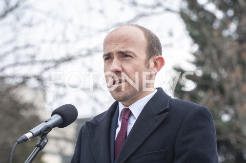  31.03.2020 WARSZAWA<br />
KONFERENCJA TOMASZA GRODZKIEGO I BORYSA BUDKI<br />
N/Z BORYS BUDKA<br />
 