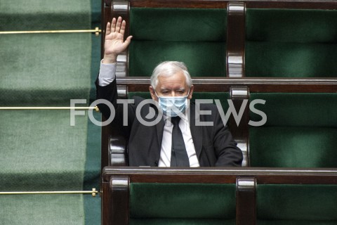  07.05.2020 WARSZAWA SEJM<br />
POSIEDZENIE SEJMU<br />
N/Z JAROSLAW KACZYNSKI<br />
 