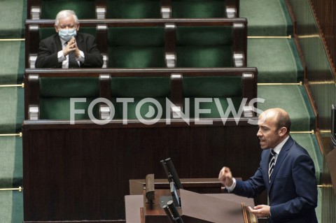  07.05.2020 WARSZAWA SEJM<br />
POSIEDZENIE SEJMU<br />
N/Z JAROSLAW KACZYNSKI BORYS BUDKA<br />
 