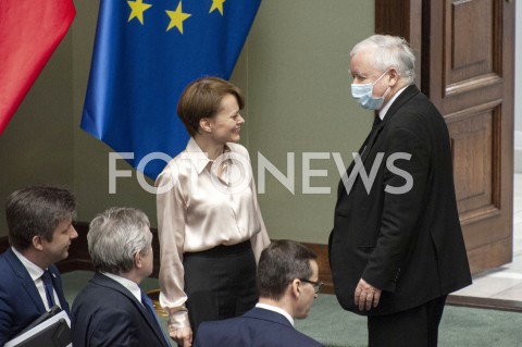  07.05.2020 WARSZAWA SEJM<br />
POSIEDZENIE SEJMU<br />
N/Z JAROSLAW KACZYNSKI JADWIGA EMILEWICZ<br />
 