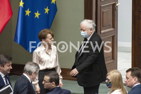 07.05.2020 WARSZAWA SEJM<br />
POSIEDZENIE SEJMU<br />
N/Z JAROSLAW KACZYNSKI JADWIGA EMILEWICZ<br />
 
