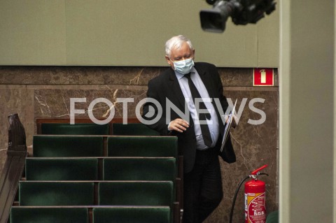  12.05.2020 WARSZAWA SEJM<br />
POSIEDZENIE SEJMU<br />
N/Z JAROSLAW KACZYNSKI KAMERA<br />
 