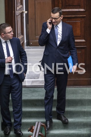  02.06.2020 WARSZAWA SEJM<br />
POSIEDZENIE SEJMU<br />
N/Z PREMIER MATEUSZ MORAWIECKI KRZYSZTOF KUBOW<br />
 
