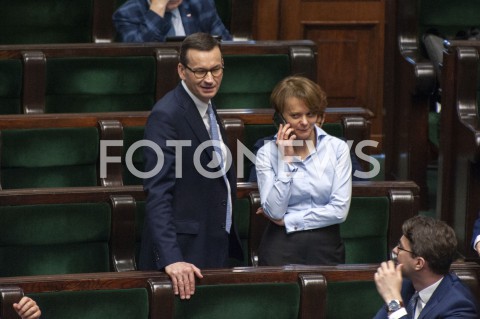  02.06.2020 WARSZAWA SEJM<br />
POSIEDZENIE SEJMU<br />
N/Z PREMIER MATEUSZ MORAWIECKI JADWIGA EMILEWICZ<br />
 