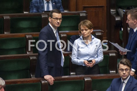  02.06.2020 WARSZAWA SEJM<br />
POSIEDZENIE SEJMU<br />
N/Z PREMIER MATEUSZ MORAWIECKI JADWIGA EMILEWICZ<br />
 