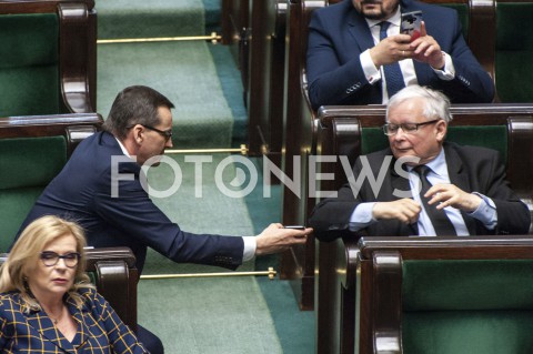  02.06.2020 WARSZAWA SEJM<br />
POSIEDZENIE SEJMU<br />
N/Z PREZES JAROSLAW KACZYNSKI PREMIER MATEUSZ MORAWIECKI<br />
 