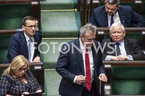  02.06.2020 WARSZAWA SEJM<br />
POSIEDZENIE SEJMU<br />
N/Z PREZES JAROSLAW KACZYNSKI PREMIER MATEUSZ MORAWIECKI PIOTR GLINSKI<br />
 