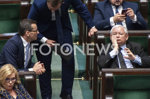  02.06.2020 WARSZAWA SEJM<br />
POSIEDZENIE SEJMU<br />
N/Z PREZES JAROSLAW KACZYNSKI PREMIER MATEUSZ MORAWIECKI<br />
 
