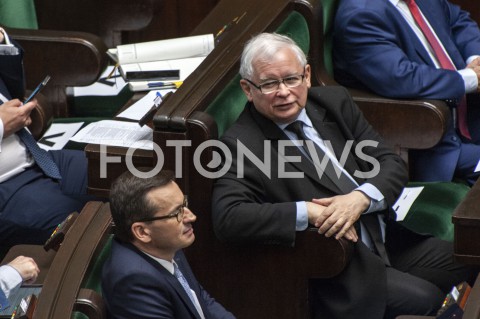  02.06.2020 WARSZAWA SEJM<br />
POSIEDZENIE SEJMU<br />
N/Z PREZES JAROSLAW KACZYNSKI PREMIER MATEUSZ MORAWIECKI<br />
 