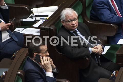  02.06.2020 WARSZAWA SEJM<br />
POSIEDZENIE SEJMU<br />
N/Z PREZES JAROSLAW KACZYNSKI PREMIER MATEUSZ MORAWIECKI<br />
 