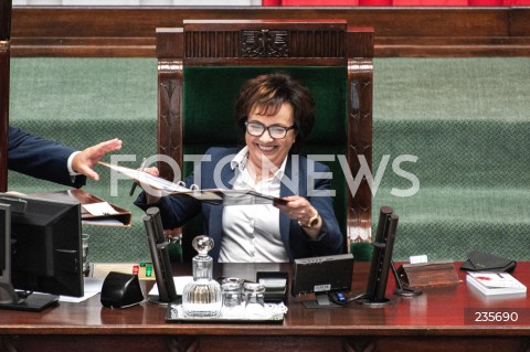  15.07.2020 WARSZAWA SEJM<br />
POSIEDZENIE SEJMU<br />
WNIOSEK O WOTUM NIEUFNOSCI DLA MINISTRA SPRAW WEWNETRZNYCH ORAZ MINISTRA SPRAWIEDLIWOSCI<br />
N/Z ELZBIETA WITEK<br />
 