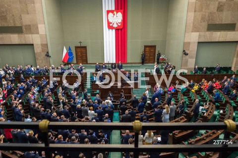  06.08.2020 WARSZAWA SEJM <br />
ZAPRZYSIEZENIE PREZYDENTA RP ANDRZEJA DUDY PRZED ZGROMADZENIEM NARODOWYM NA II KADENCJE <br />
Poland's President Andrzej Duda swearing-in ceremony in Warsaw<br />
N/Z SALA POSIEDZEN WIDOK VIEW POSLOWIE<br />
 