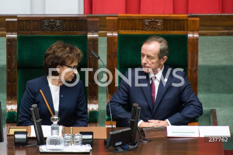  06.08.2020 WARSZAWA SEJM <br />
ZAPRZYSIEZENIE PREZYDENTA RP ANDRZEJA DUDY PRZED ZGROMADZENIEM NARODOWYM NA II KADENCJE <br />
Poland's President Andrzej Duda swearing-in ceremony in Warsaw<br />
N/Z MARSZALEK ELZBIETA WITEK TOMASZ GRODZKI<br />
 