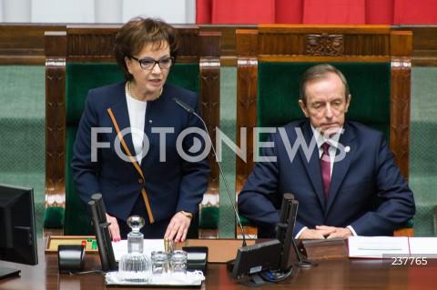  06.08.2020 WARSZAWA SEJM <br />
ZAPRZYSIEZENIE PREZYDENTA RP ANDRZEJA DUDY PRZED ZGROMADZENIEM NARODOWYM NA II KADENCJE <br />
Poland's President Andrzej Duda swearing-in ceremony in Warsaw<br />
N/Z MARSZALE ELZBIETA WITEK TOMASZ GRODZKI<br />
 