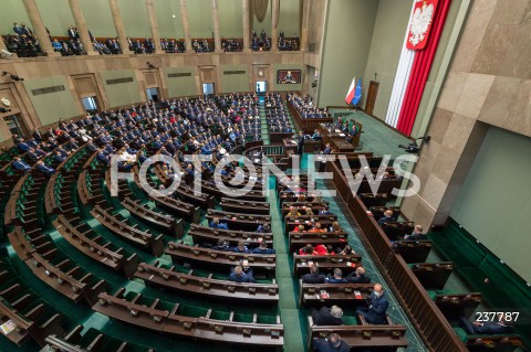  06.08.2020 WARSZAWA SEJM <br />
ZAPRZYSIEZENIE PREZYDENTA RP ANDRZEJA DUDY PRZED ZGROMADZENIEM NARODOWYM NA II KADENCJE <br />
Poland's President Andrzej Duda swearing-in ceremony in Warsaw<br />
N/Z SALA POSIEDZEN POSLOWIE WIDOK VIEW<br />
 