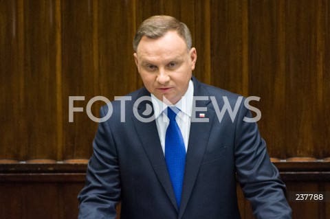  06.08.2020 WARSZAWA SEJM <br />
ZAPRZYSIEZENIE PREZYDENTA RP ANDRZEJA DUDY PRZED ZGROMADZENIEM NARODOWYM NA II KADENCJE <br />
Poland's President Andrzej Duda swearing-in ceremony in Warsaw<br />
N/Z PREZYDENT RP ANDRZEJ DUDA PRZEMOWIENIE<br />
 