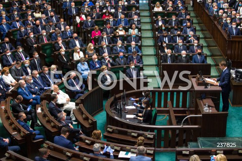  06.08.2020 WARSZAWA SEJM <br />
ZAPRZYSIEZENIE PREZYDENTA RP ANDRZEJA DUDY PRZED ZGROMADZENIEM NARODOWYM NA II KADENCJE <br />
Poland's President Andrzej Duda swearing-in ceremony in Warsaw<br />
N/Z SALA POSIEDZEN WIDOK VIEW POSLOWIE<br />
 