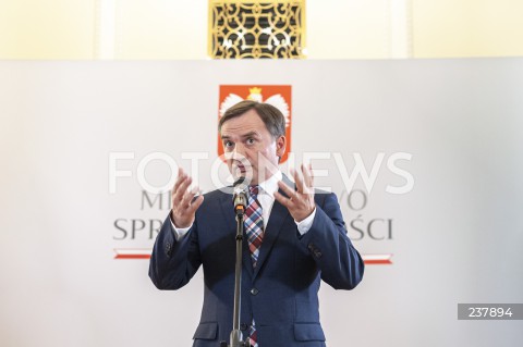  08.08.2020 WARSZAWA<br />
BRIEFING PRASOWY MINISTRA SPRAWIEDLIWOSCI<br />
N/Z ZBIGNIEW ZIOBRO<br />
 