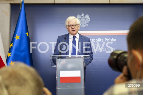  10.08.2020 WARSZAWA MSZ<br />
KONFERENCJA MINISTRA SPRAW ZAGRANICZNYCH<br />
N/Z JACEK CZAPUTOWICZ<br />
 