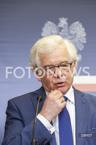  10.08.2020 WARSZAWA MSZ<br />
KONFERENCJA MINISTRA SPRAW ZAGRANICZNYCH<br />
N/Z JACEK CZAPUTOWICZ<br />
 