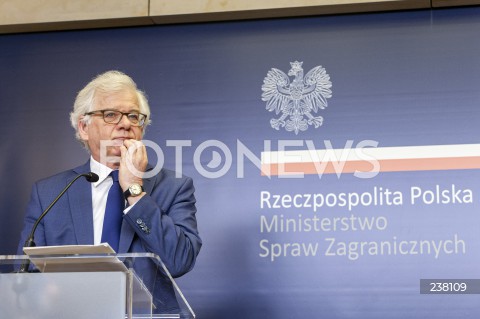  10.08.2020 WARSZAWA MSZ<br />
KONFERENCJA MINISTRA SPRAW ZAGRANICZNYCH<br />
N/Z JACEK CZAPUTOWICZ<br />
 