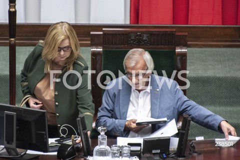  14.08.2020 WARSZAWA SEJM<br />
POSIEDZENIE SEJMU<br />
N/Z RYSZARD TERLECKI MALGORZATA GOSIEWSKA<br />
 