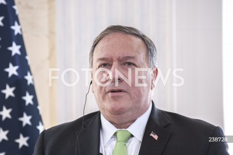  15.08.2020 WARSZAWA <br />
WIZYTA SEKRETARZA STANU USA W WARSZAWIE <br />
SPOTKANIE SEKRETARZA STANU USA Z MINISTREM SPRAW ZAGRANICZNYCH POLSKI<br />
N/Z MIKE POMPEO<br />
 