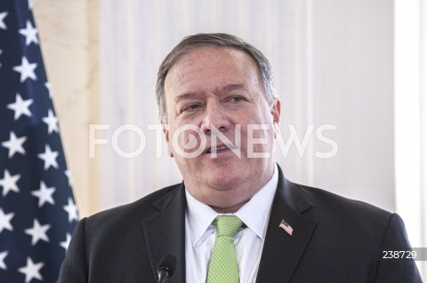  15.08.2020 WARSZAWA <br />
WIZYTA SEKRETARZA STANU USA W WARSZAWIE <br />
SPOTKANIE SEKRETARZA STANU USA Z MINISTREM SPRAW ZAGRANICZNYCH POLSKI<br />
N/Z MIKE POMPEO<br />
 