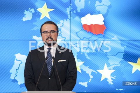  19.08.2020 WARSZAWA KPRM<br />
KONFERENCJA PREMIERA PO ZAKONCZENIU SZCZYTU UNII EUROPEJSKIEJ<br />
N/Z PAWEL JABLONSKI<br />
 