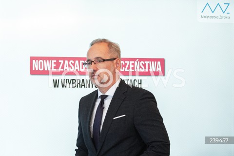  27.08.2020 WARSZAWA<br />
KONFERENCJA MINISTRA ZDROWIA<br />
N/Z ADAM NIEDZIELSKI<br />
 