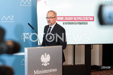  27.08.2020 WARSZAWA<br />
KONFERENCJA MINISTRA ZDROWIA<br />
N/Z ADAM NIEDZIELSKI<br />
 