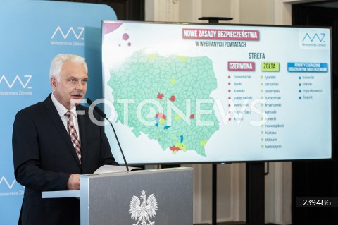  27.08.2020 WARSZAWA<br />
KONFERENCJA MINISTRA ZDROWIA<br />
N/Z WALDEMAR KRASKA<br />
 