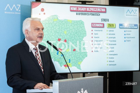  27.08.2020 WARSZAWA<br />
KONFERENCJA MINISTRA ZDROWIA<br />
N/Z WALDEMAR KRASKA<br />
 