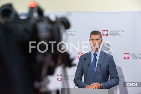  27.08.2020 WARSZAWA<br />
KONFERENCJA MINISTRA EDUKACJI<br />
N/Z DARIUSZ PIONTKOWSKI<br />
 