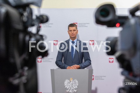  27.08.2020 WARSZAWA<br />
KONFERENCJA MINISTRA EDUKACJI<br />
N/Z DARIUSZ PIONTKOWSKI<br />
 