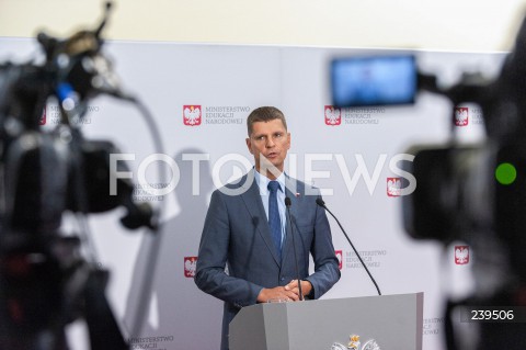  27.08.2020 WARSZAWA<br />
KONFERENCJA MINISTRA EDUKACJI<br />
N/Z DARIUSZ PIONTKOWSKI<br />
 